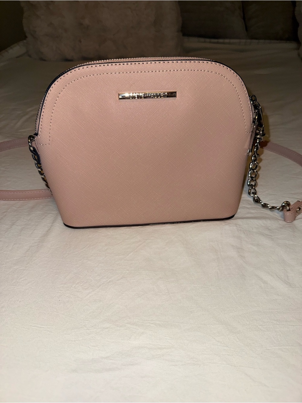 Steve Madden Blush Pink Saffiano Crossbody Bag